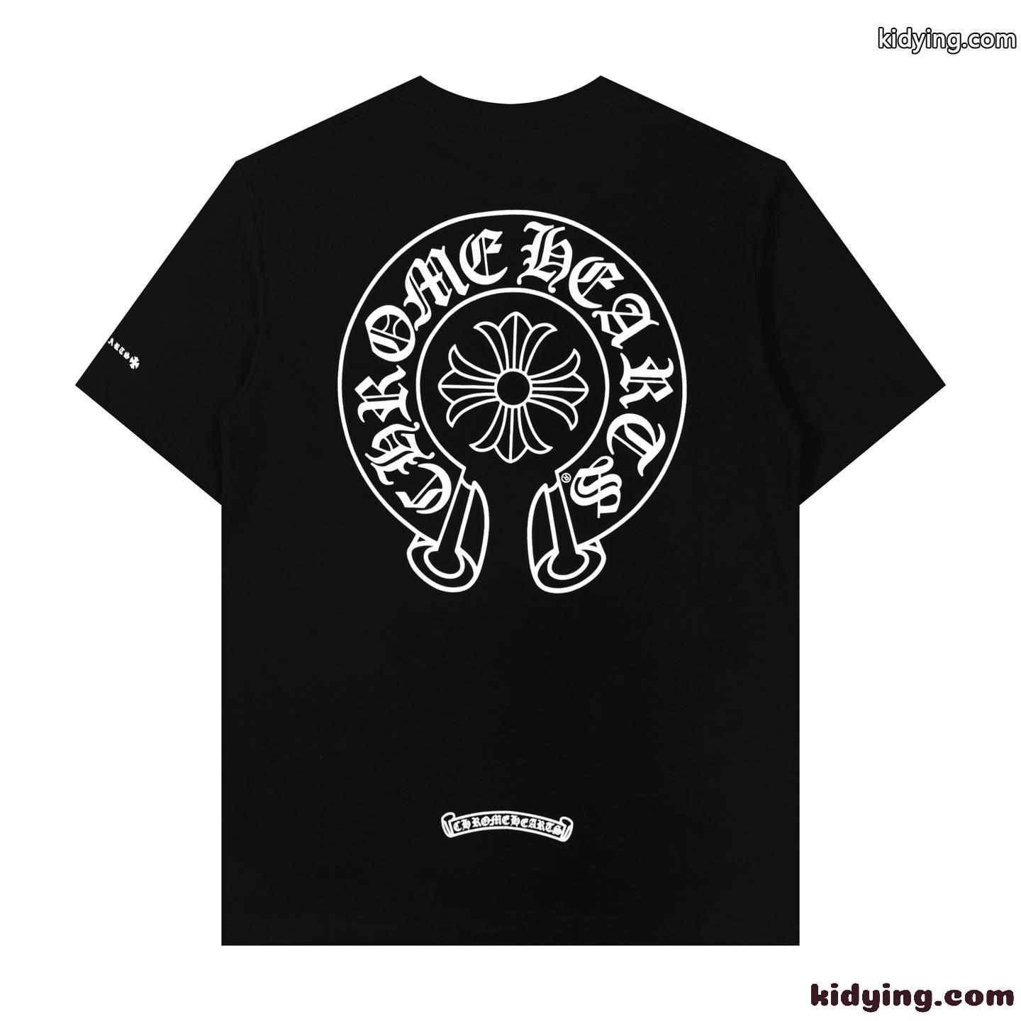 ロゴプリント ブラック ホワイト対応 CHROME HEARTS クロムハーツ コピー Tシャツ デイリー使い 旬アイテム-7