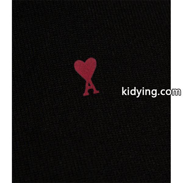 秋冬 中厚 ニット ホワイト 刺繍 ミニマル 安心 セーター AMI PARIS アミ パリス コピー-2