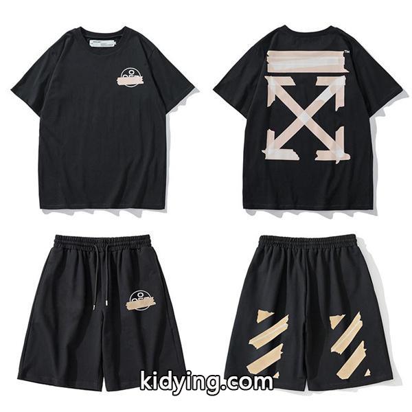 SSコレクション注目ブランド Off-White オフホワイト 半袖Tシャツ上下着2点人気ブランドの最新_Off-White オフホワイト_ブランド コピー 激安(日本最大級)-0