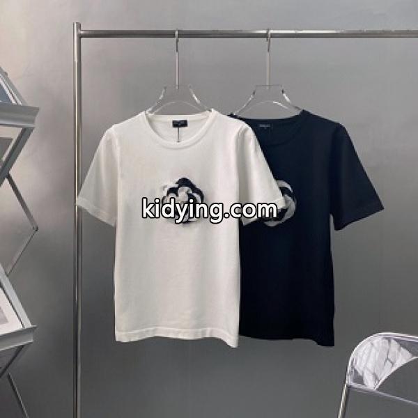 目を惹く CH@NEL スーパー ブランド コピー 半袖tシャツ レディース 美しい気質を示す レトロなルック-0