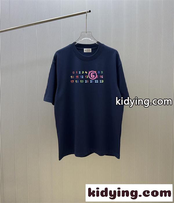 ナンバリングロゴ カラーデザイン モードカジュアル MAISON MARGIELA メゾンマルジェラ コピー 半袖Tシャツ 個性派スタイル-2