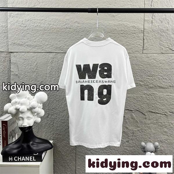 バックプリントTシャツ Alexander wang ビッグロゴ アレキサンダーワン コピー 存在感 ルーズフィット 人気-1