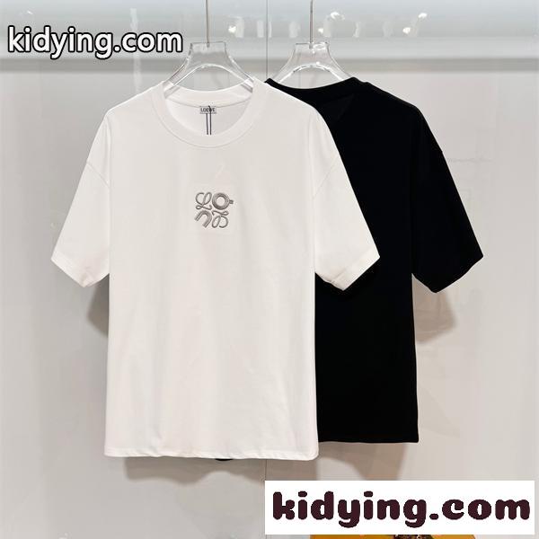 LOEWE ロエベ コピー 半袖Tシャツ メンズ 人気話題 上品シンプル 柔軟素材 夏服-0