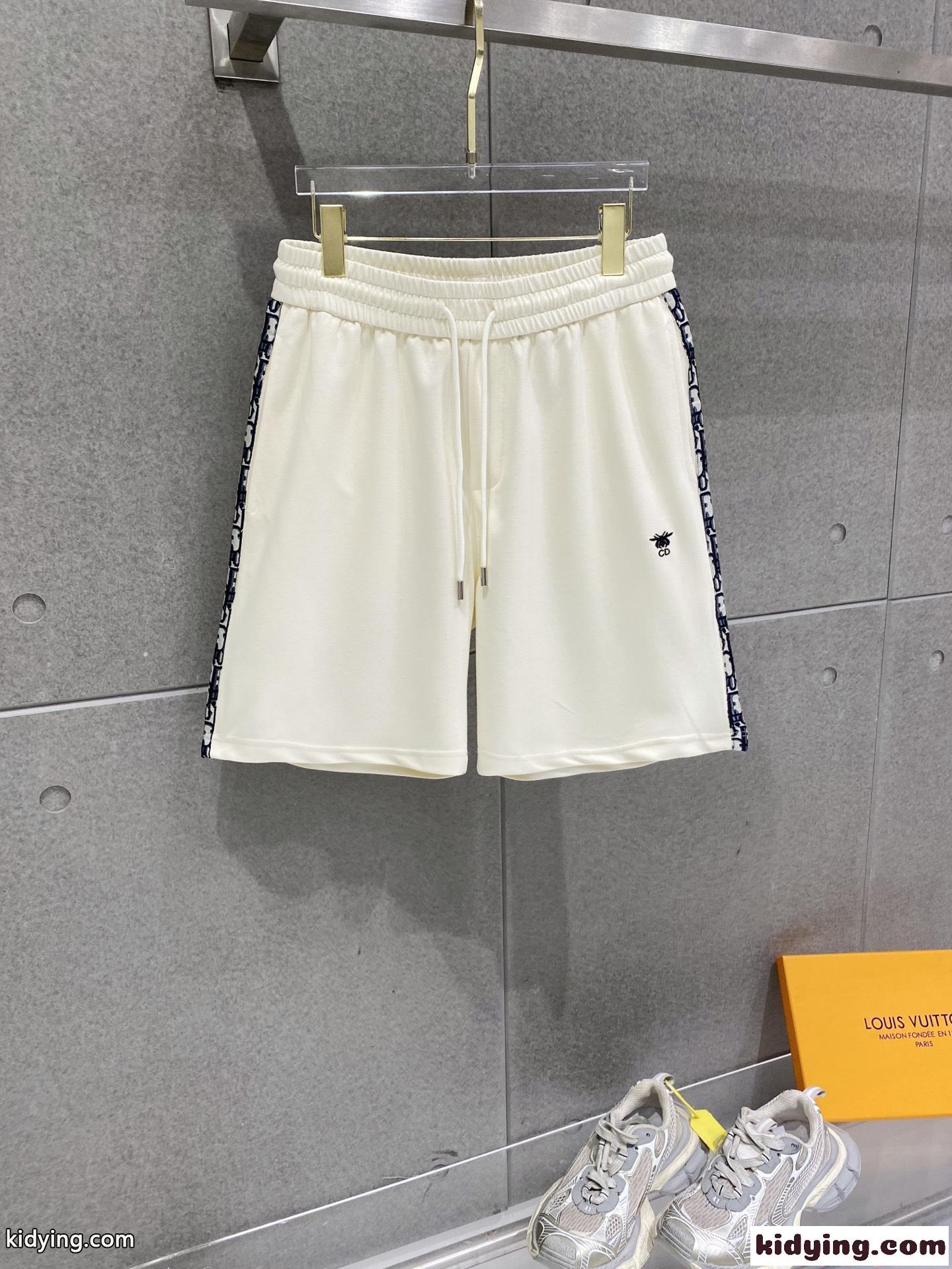 ディオール コピー スポーティーセット 半袖ポロシャツ ショートパンツ ホワイト ネイビーライン Dior-4
