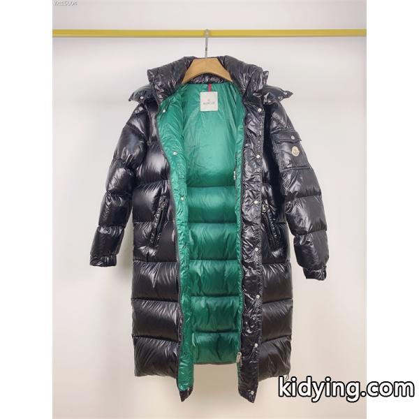 温か素材 ブラック ロング ダウンコート ボリューム MONCLER モンクレール コピー-1