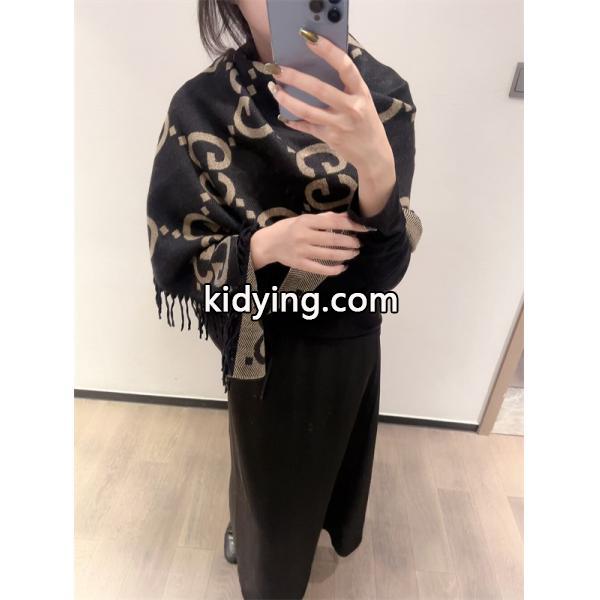 人気総柄 GUCCI グッチ コピー ストール ブラック系 大人モード ユニセックス-1