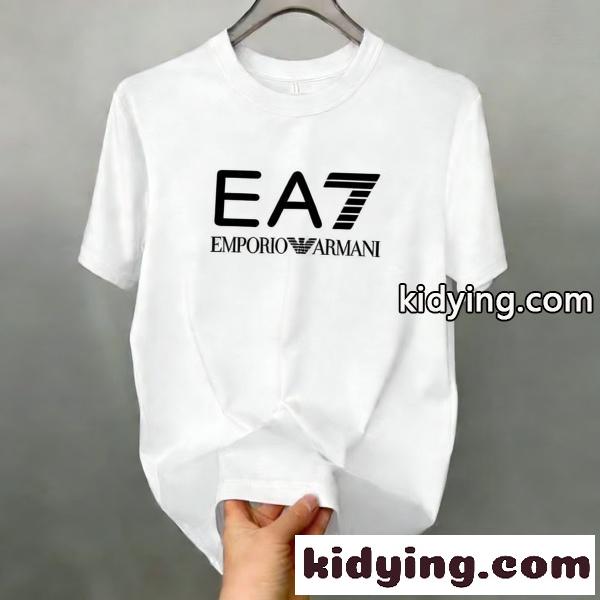 EA7 コピー EMPORIO ARMANI エンポリオアルマーニ ビッグロゴプリント 半袖Tシャツ スポーツラグジュアリー 軽快フィット 2026新作-3