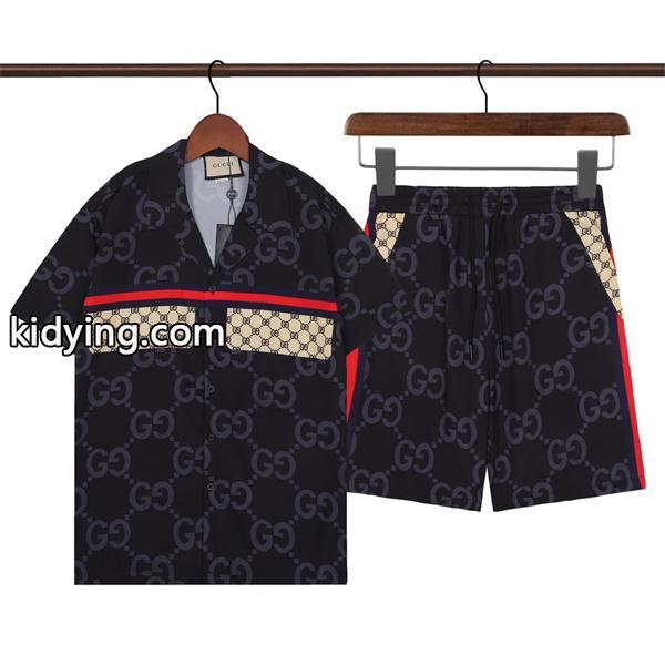 春夏トレンドアイテム Gucc1セットアップ  今流行のストリート上品_半袖Tシャツ_メンズファッション_スーパーコピーブランド激安通販 専門店-0