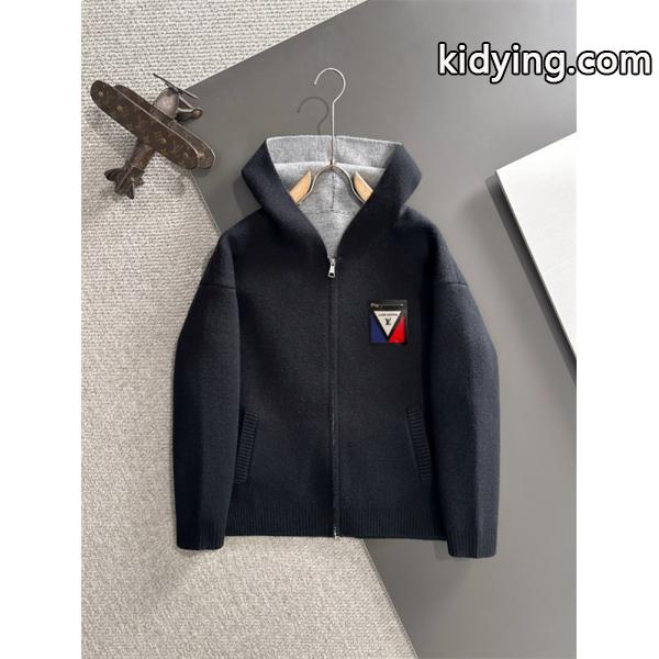 フード付き LOUIS VUITTON ルイヴィトン スーパーコピー ニットパーカー グレー 当店イチオシ-1
