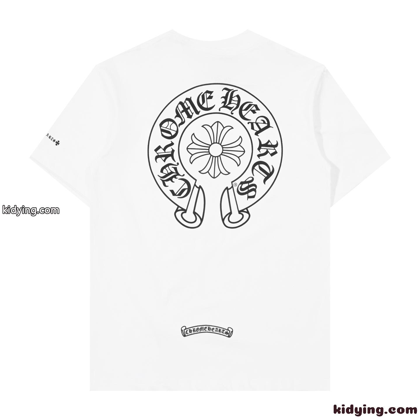 ロゴプリント ブラック ホワイト対応 CHROME HEARTS クロムハーツ コピー Tシャツ デイリー使い 旬アイテム-8
