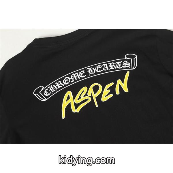 クロムハーツ 偽物 ダイナミック クールスタイル 長袖Tシャツ ASPENロゴデザイン CHROME HEARTS-1