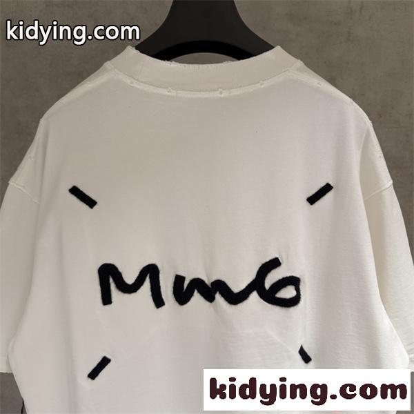 Tシャツ 半袖 ビッグシルエット ワンポイント ブラック カジュアル Maison Margiela メゾン マルジェラ コピー-3