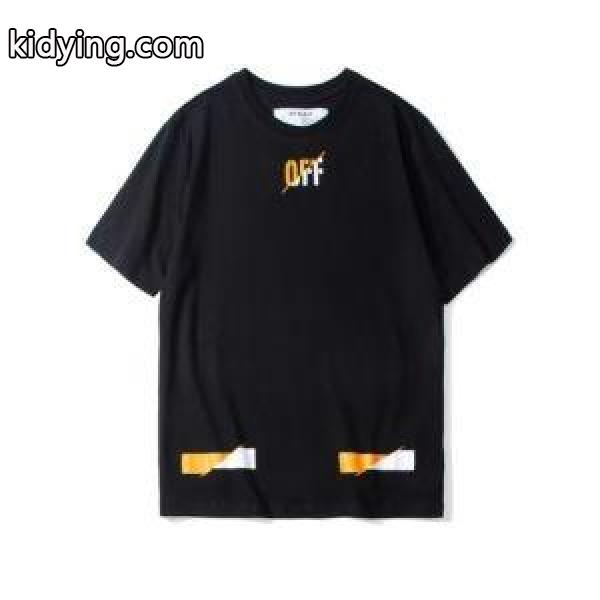 驚きの破格値 オシャレが楽しめる新品 吸汗性 春夏シーズンアイテム tシャツ 綿100% ブラック、ホワイト Off-Whiteオフホワイト 激安-0