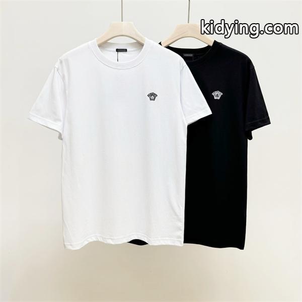 ヴェルサーチ 激安VERSACE赤字超特価安い紳士服アンダーウェアストレッチフォーマルＴシャツブラックホワイト-0
