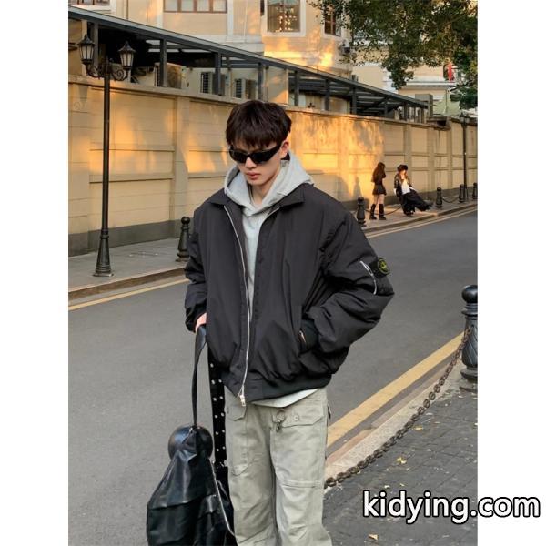 STONE ISLAND ストーンアイランド コピー ネイビー シルエット 着回し力抜群 中綿ジャケット-4