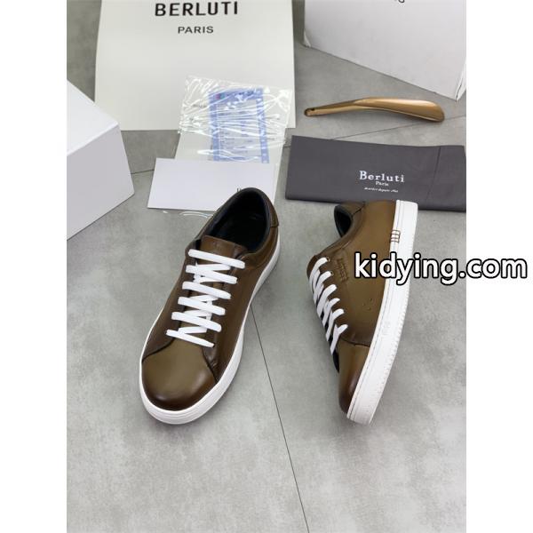 高級 カジュアル Berluti ベルルッティ コピー レザースニーカー 2026新作 売れ筋確定-4