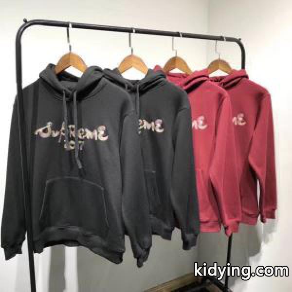 人気セール100%新品 パーカー Supreme 17FW Brush Logo Hooded Sweatshirt 2色可選 2017秋冬季超上質_ジャケット パーカー セーター コート_メンズファッション_スーパーコピーブランド激安通販 専門店-0