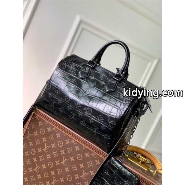 Louis Vuitton ルイ・ヴィトン コピー Speedy P9 30 スピーディ N87504 ブラック クロコダイルレザー 高品質 モノグラム ハンドバッグ-2