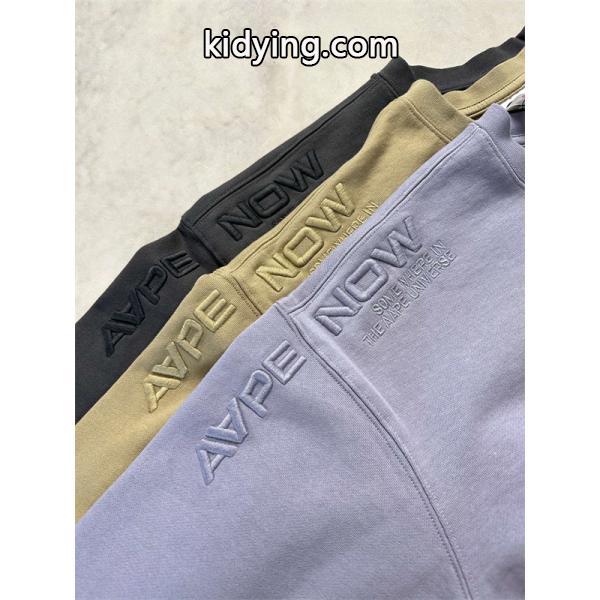 ライトブルー × カーキ × ブラック 3 色 円领 スウェット ベイプ BAPE コピー 秋冬 シンプル ユニセックス-5