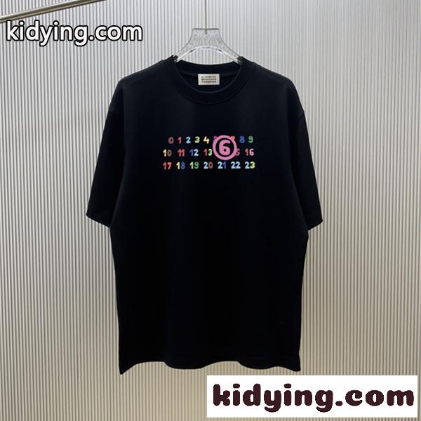 ナンバリングロゴ カラーデザイン モードカジュアル MAISON MARGIELA メゾンマルジェラ コピー 半袖Tシャツ 個性派スタイル-0