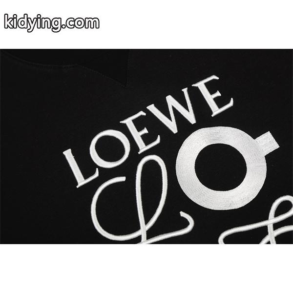 秋冬注目 ブラック スウェット 刺繍 存在感抜群 アーバン LOEWE ロエベ 偽物-4