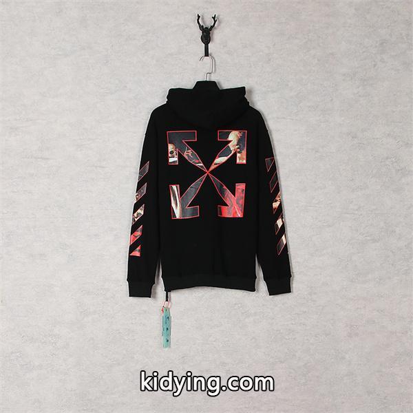 人気注目 Off-White オフホワイト コピー バックプリント フーディー 快適仕様-2