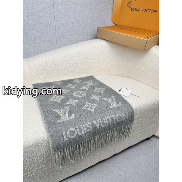 上品モノグラム LOUIS VUITTON ルイヴィトン コピー 大判ストール グレー配色 防寒対策-2
