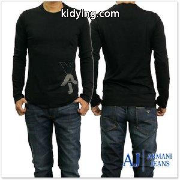 ARMANI JEANS アルマーニジーンズ メンズクルーネックロングTシャツ 6Y6T91 6J17Z ブラック :AJ17FW119:TRE STYLE - 通販ショッピング-0