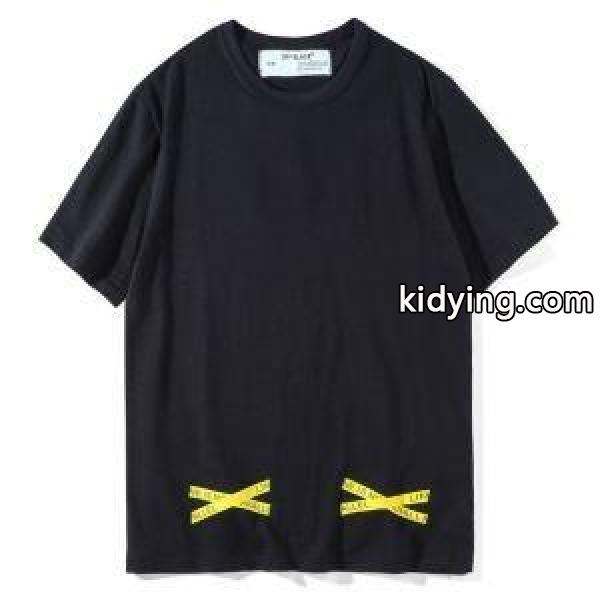 2018年夏☆オフホワイト Ｔシャツ プリント コピー 男性 服 快適 半袖 トップス メンズ 清潔感満点の着服 ホワイト-1