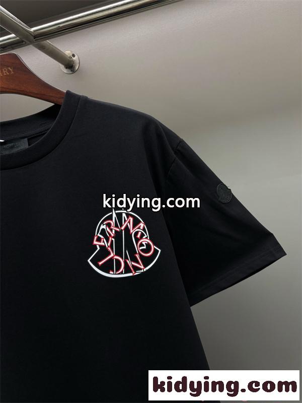 Moncler コピー モンクレール 半袖Tシャツ ブラック ホワイト 2色展開 ロゴ刺繍 クルーネック ベーシック 高品質コットン シンプル万能 ユニセックス-6