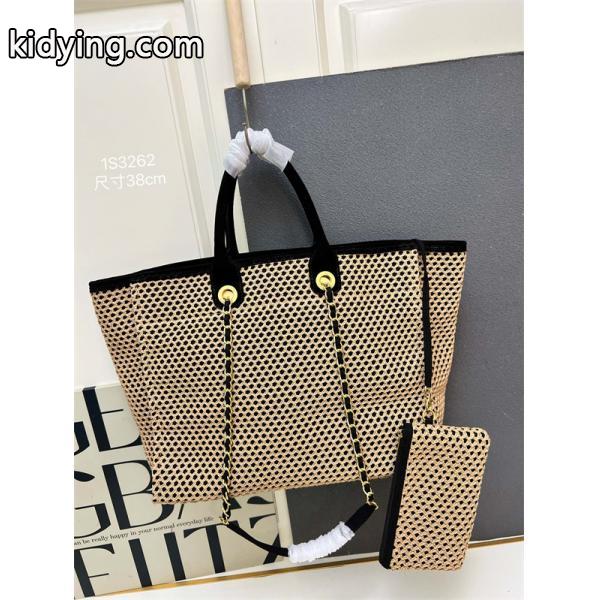 サマー草編み ロゴプレート シャネル トートバッグ スーパーコピー 1S3262 レディース クール CHANEL-2