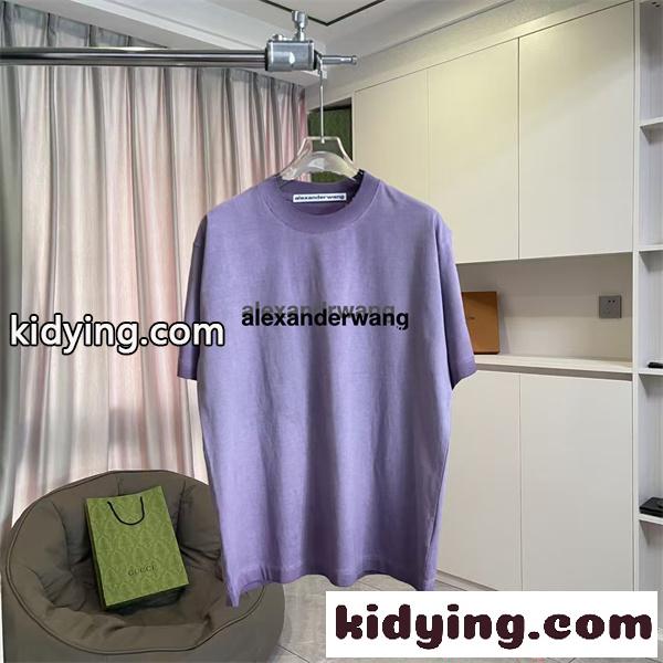 アレキサンダーワン コピー ロゴTシャツ Alexander wang ミニマルデザイン オーバーフィット シンプル-1
