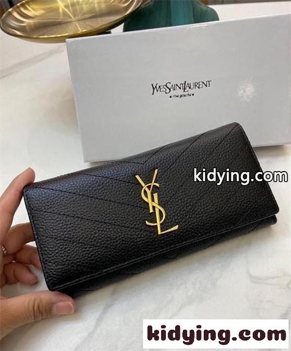高級感溢れる サンローラン コピー 財布 ゴールド ブラック 収納便利 人気 Saint Laurent 大容量 シンプルエレガント-3