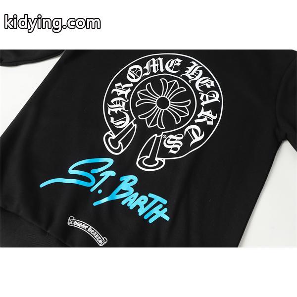 話題 ブラック × オレンジ 刺繍ロゴ 存在感抜群 2025秋冬トレンド クロムハーツ スーパーコピー Chrome Hearts パーカー-6