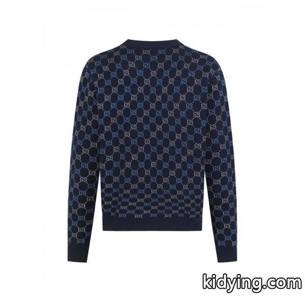 GUCCI GGモノグラム ニット ネイビー 高級 クラシック グッチ コピー-1
