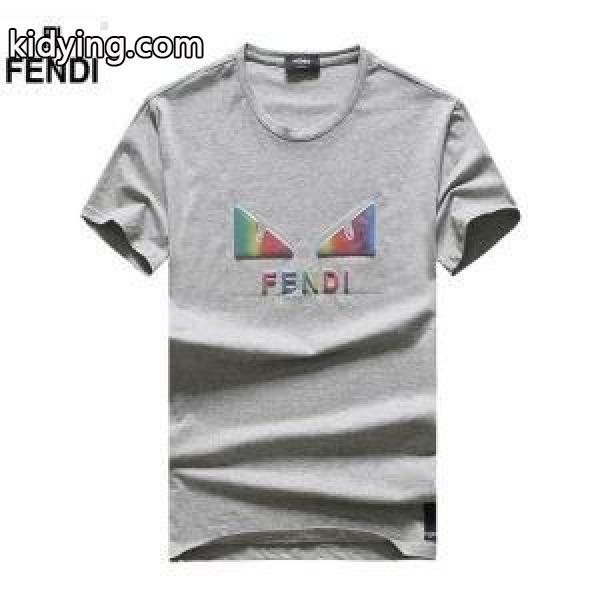 新作入荷本物保証コットンプリントｔシャツ流行りシンプル優しい黒白赤色グレーFENDIフェンディ スーパー コピー-3