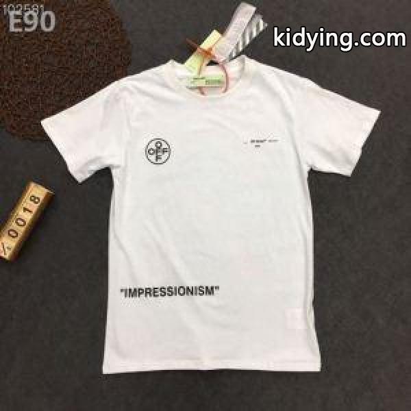 品質保証新品伸縮性ワイドすぎないＴシャツメンズ黒白Off-Whiteオフホワイト 通販 激安大注目ブランド快適さ-0