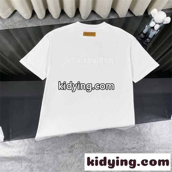 LOUIS VUITTON 半袖Tシャツ ベーシック 落ち着き 大人コーデ 快適 着回し力抜群 ルイヴィトン 偽物-2