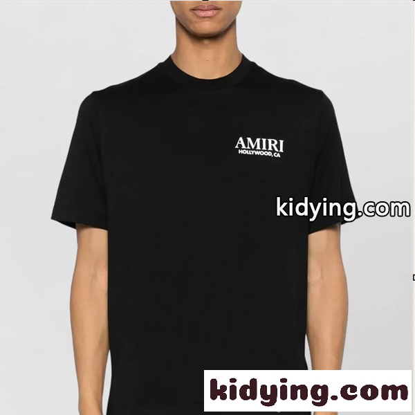 アミリ AMIRI コピー BONES STACKED Tシャツ メンズ 半袖 骨プリント ストリート ブラック ロゴT オーバーサイズ-7