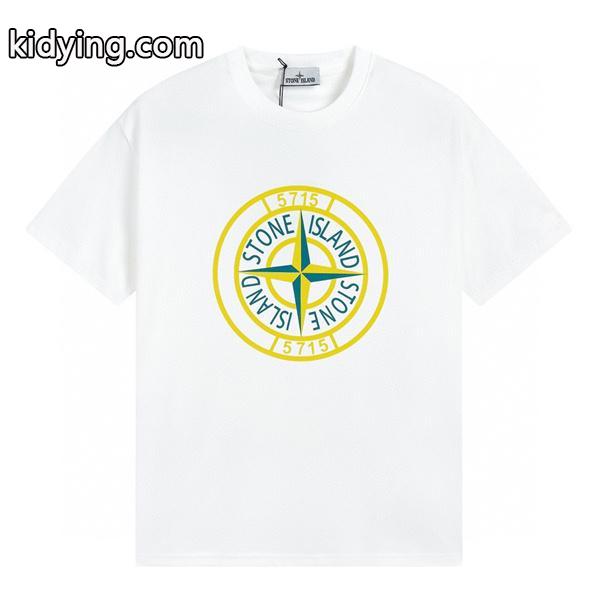 STONE ISLAND  スーパーコピー Tシャツ 高品質 コンパスロゴ メンズ カジュアル コットン素材 ストーンアイランド_スーパーコピーブランド激安通販 専門店-0