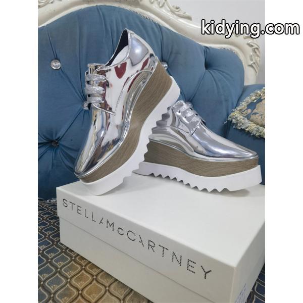 2026新作 メタリック 厚底シューズ シルバー ユニーク シック STELLA McCARTNEY ステラマッカートニー コピー-4