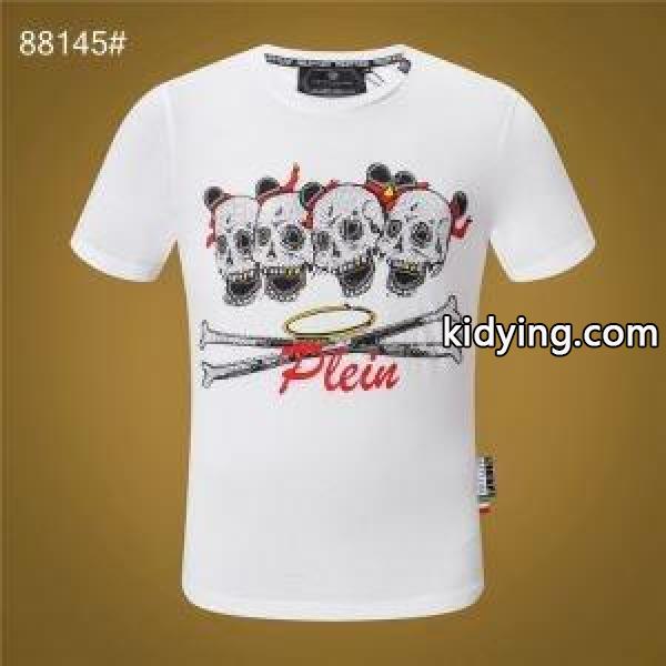 PHILIPP PLEIN Tシャツ/半袖 2019年春夏シーズンの人気 2色可選 フィリッププレインお洒落な印象に_フィリッププレイン PHILIPP PLEIN_ブランド コピー 激安(日本最大級)-1