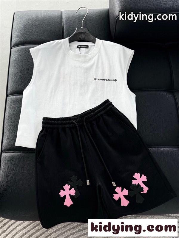クロムハーツ コピー シンプル ミニロゴ ノースリーブ CHROME HEARTS ブラック タンクトップ 夏コーデ-7