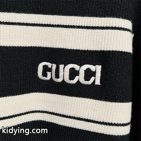 グッチ コピー 2025秋冬 上質 ボルドー GUCCI ロゴニット 人気 メンズ必見 大人カジュアル-3