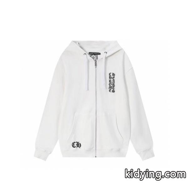 CHROME HEARTS スーパーコピー ジップパーカー 重厚 上品 ゴシックロゴ ブラック クロムハーツ-1