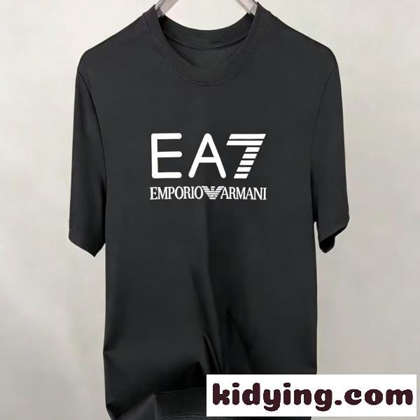 EA7 コピー EMPORIO ARMANI エンポリオアルマーニ ビッグロゴプリント 半袖Tシャツ スポーツラグジュアリー 軽快フィット 2026新作-1