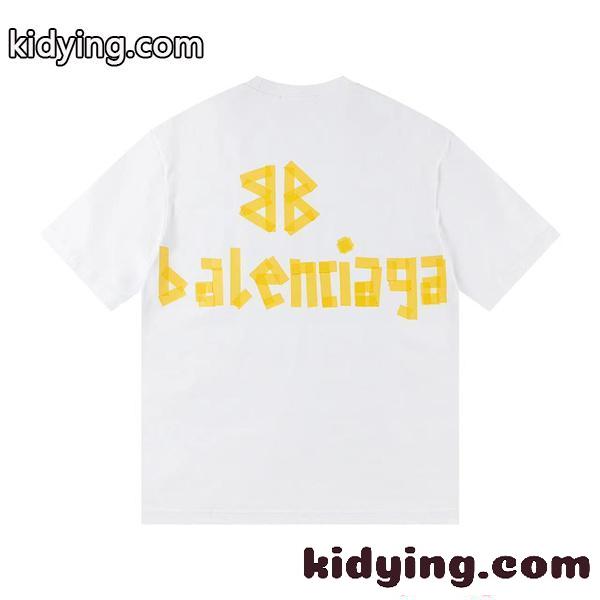 BALENCIAGA アーバンストリート ロゴTシャツ ホワイト バレンシアガ 偽物 半袖 大人カジュアル-0