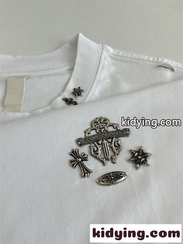 クロムハーツ メンズ ノースリーブTシャツ ブラック ホワイト 刺繍ロゴ入り Chrome Hearts コピー ノースリーブTシャツ カジュアル トップス-4
