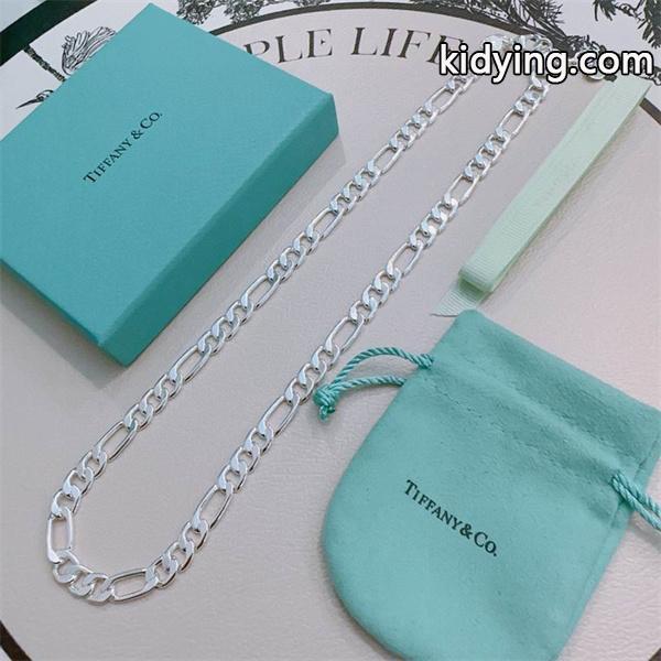 Tiffany&Co ティファニー コピー 立体バランス 洗練構成 ダブル チェーン ネックレス-2