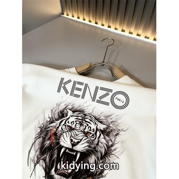 ブラック 白虎プリント ケンゾー パーカー KENZO スーパーコピー 2025秋冬コーデ 期間限定 万能 保温効果-7